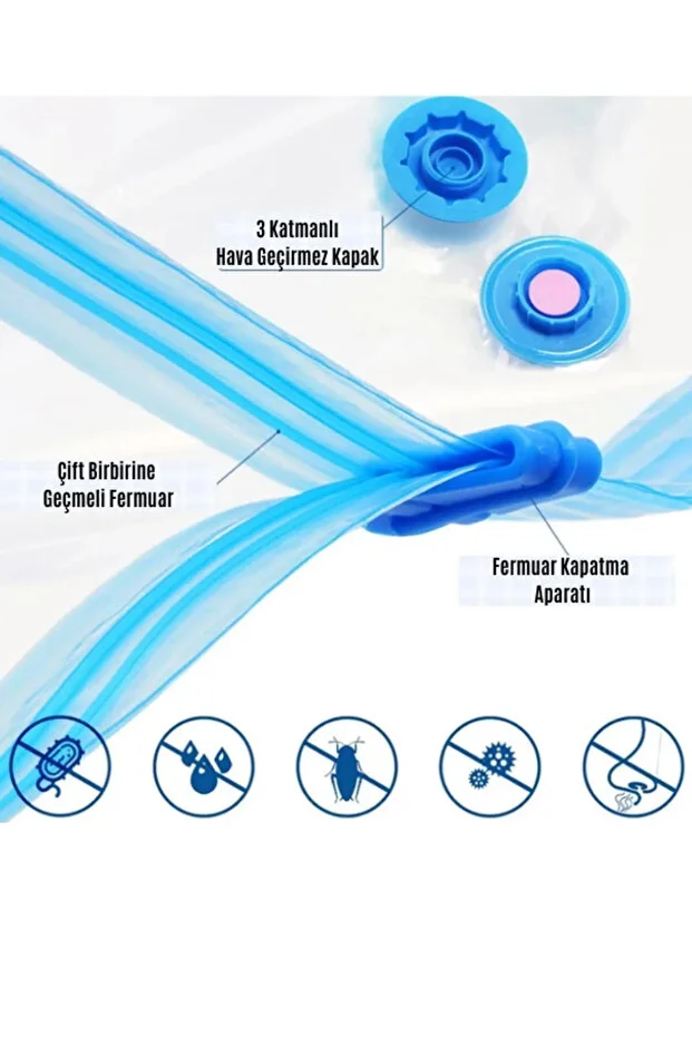 7'li Vakumlu Poşet Seti -7 Oda Toparlama Vakumlu Hurç - Vakumlu Torba